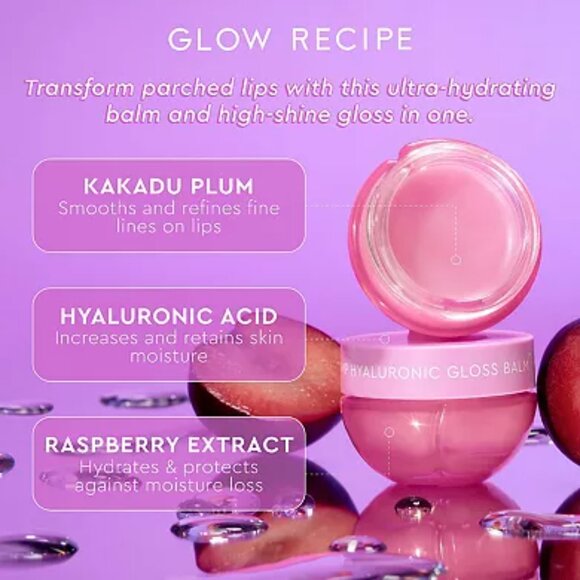 Glow Recipe NIB Plum Plump Hyaluronic Acid Lip Gloss Balm - Picture 2 of 3